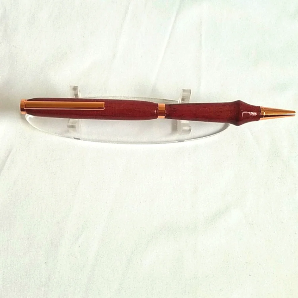 Hand Crafted Artisan Wood and Gold Plated Writing Pen